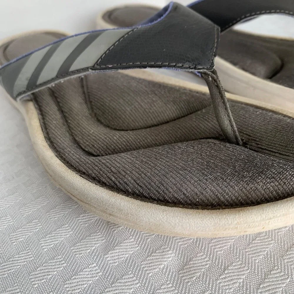 Adidas Thong Sandals Women’s 10 UK 9 Flip Flops Gray Cushioned Insole Comfort - Picture 5 of 7